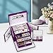 Kendal Leather Jewelry Box for Women- Elegant Velvet Purple Jewelery Storage Jewellery Organizer with Travel Case and Lock for Necklace Earrings Rings,Anniversary Birthday Gifts for Women Girls