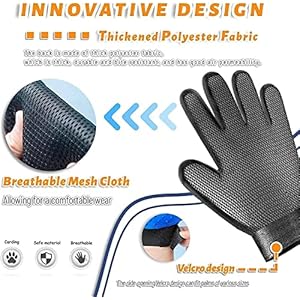 Pet Grooming Glove Hair Remover Brush Gentle Deshedding Efficient Pet Mitt Pet Massage Gloves Left  Right Hand Draw Dogs Cats Horses Long Short Fur 1pair Left  Right Hand blue  Cucciolini Doodles Pet grooming glove hair remover brush gentle deshedding efficient pet mitt pet massage gloves left  right hand draw dogs cats horses long short fur 1pair left  right hand blue   cucciolini doodles