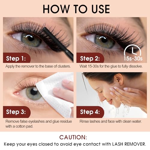 Miuffue Deep Cleansing Cluster Lash Remover, Eyelash Glue Remover for Individual False Lashes, 15s Fast Removal, Safe Ingredients, Cruelty-Free, 0.17 fl oz - Thumbnail 6
