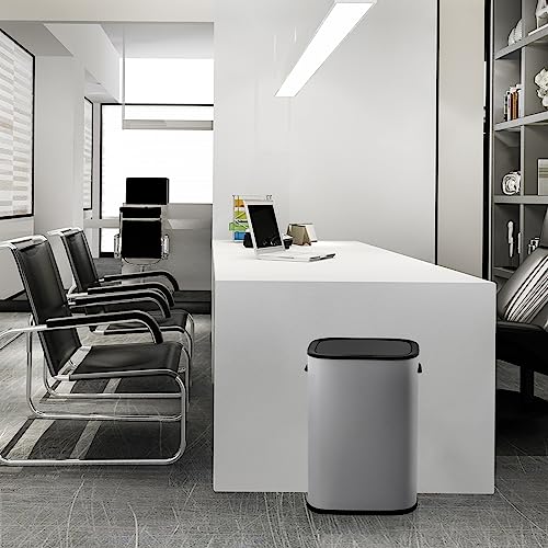 Image of GAOMON Touchless Trash Can 14.5 Gallon /55 L, Stainless Steel Kitchen Garbage Can, Automatic Sensor Rectangle Garbage Bin with Odor-Absorbing Mute Lid for Kitchen, Bedroom, Bathroom