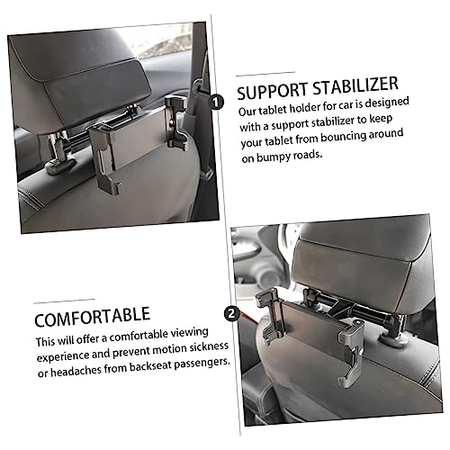 Soporte móvil coche MAJORMENCH ajustable: entretenimiento estable para tablets sin herramientas 5