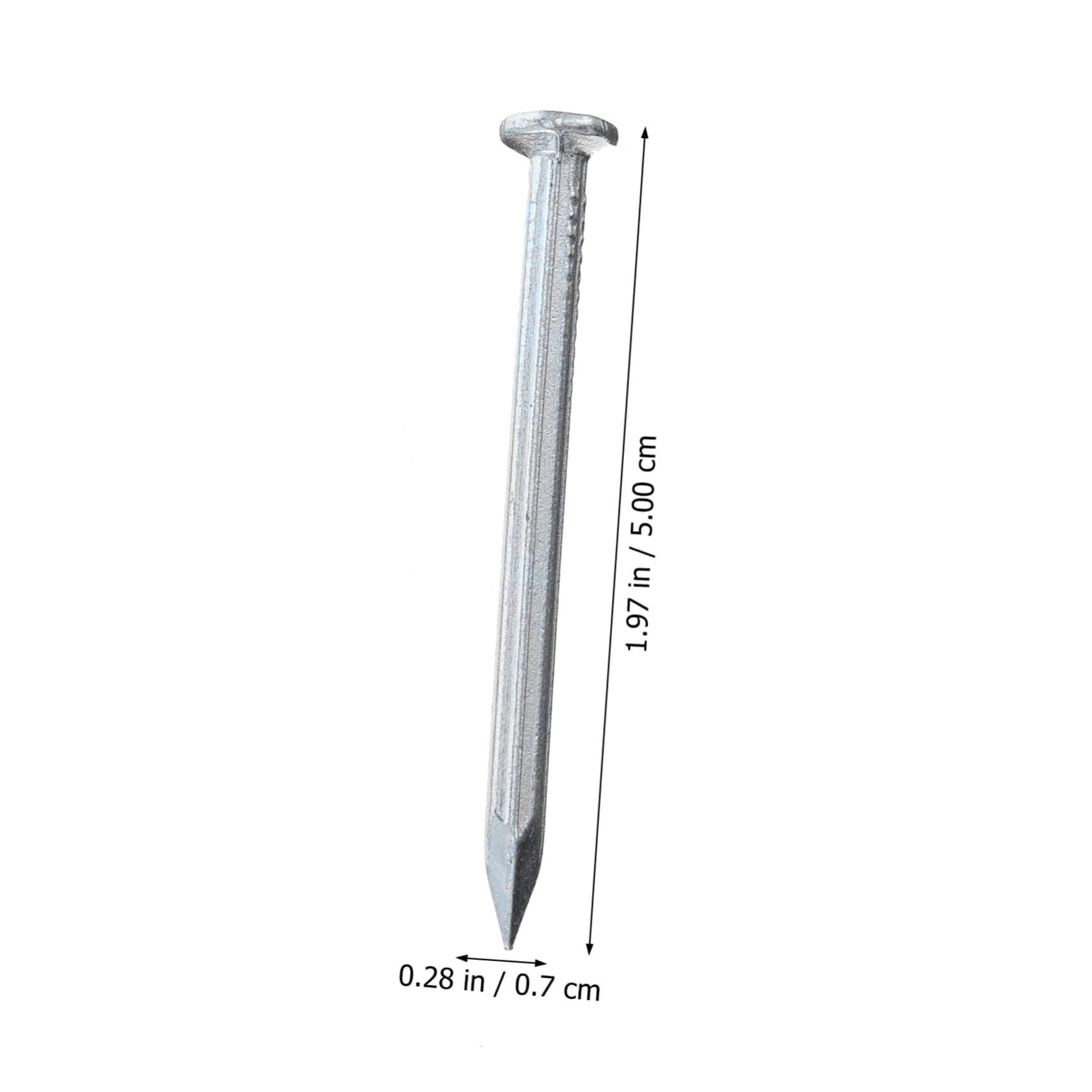 Clavo de Cemento Galvanizado de Acero 515 Piezas Plata | Fijar Madera o Metal en Pared de Cemento, No se Dobla Fácilmente, Uso para Montaje y Marcos