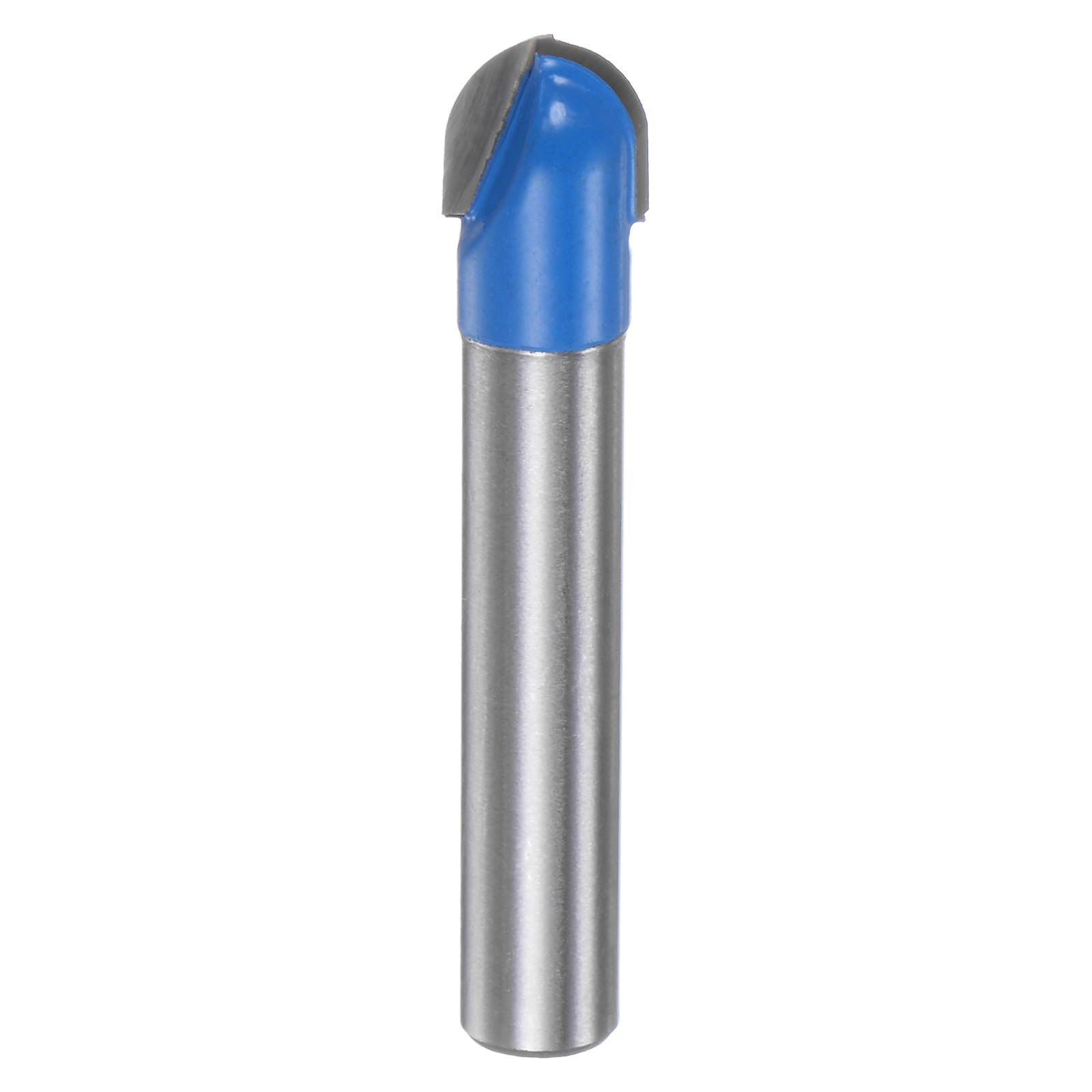 sourcing map Router Bit Core Box 1/4 Shank 5/16 Inch Cutting Dia. Round Nose Router Bit 2 Flutes Carbide Cove Box Cutter for Carpentry Woodworking Milling Cutter Tool