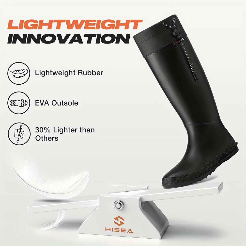 Botas de Lluvia de Goma para Mujer, Impermeables, Plegables, Altas, para jardín, Botas de Agua Ligeras, Botas para el Barro