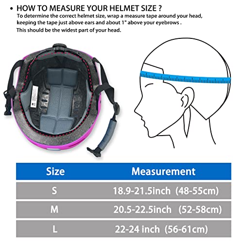 Dkoni Bike Helmet With Led Lights Bicycle Helmets Usb Rechargeable Front & Back Led Light Adult Cycling Helmet For Urban Commuter (Small, Pink) #TOP5