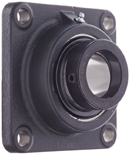 Timken RCJ2 Flange Unit, 4 Bolt Holes, Industrial-Duty, Relubricatable, Non-Expansion, Cast Iron, Eccentric Locking Collar, Inch, 2