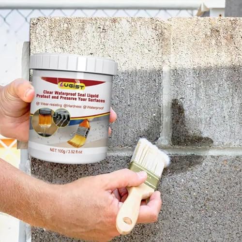 Image of 600gm Transparent Waterproofing Glue with Brush for Roof Leakage, Crack Seal Water Leakage Solution Indoor Outdoor, Waterproof Adhesive Sealant for Bathroom Pipe Wall Tile Window (600 GM)