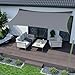 jarolift Basic Sonnensegel Rechteckig, Wasserabweisend, Sonnenschutz Sichtschutz für Terrasse Garten Balkon, Polyestergewebe 400 x 200 cm, Anthrazit