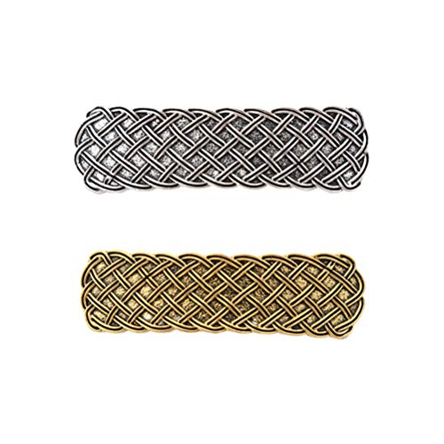 Lurrose 2PCS Vintage French Hair Clips Celtic Knots Hairpins Viking Hair Barrettes Jewelry Headwear for Girls Woman Long Hair