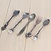 Dessert Spoons,Coffee SpoonTeaspoon,Awakingdemi Vintage Style Metal Carved Fruit Dessert Spoons for Kitchen Dining Bar,6pccs/set