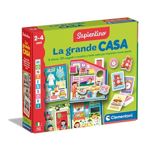 Clementoni - Sapientino Montessori La Grande Casa, Gioco Educativo Bambini 2-4 Anni, Stimola Linguaggio, Manualità e Coordinazione, per Scoprire Forme e Colori, Made in Italy, Lingua Italiana, 16853