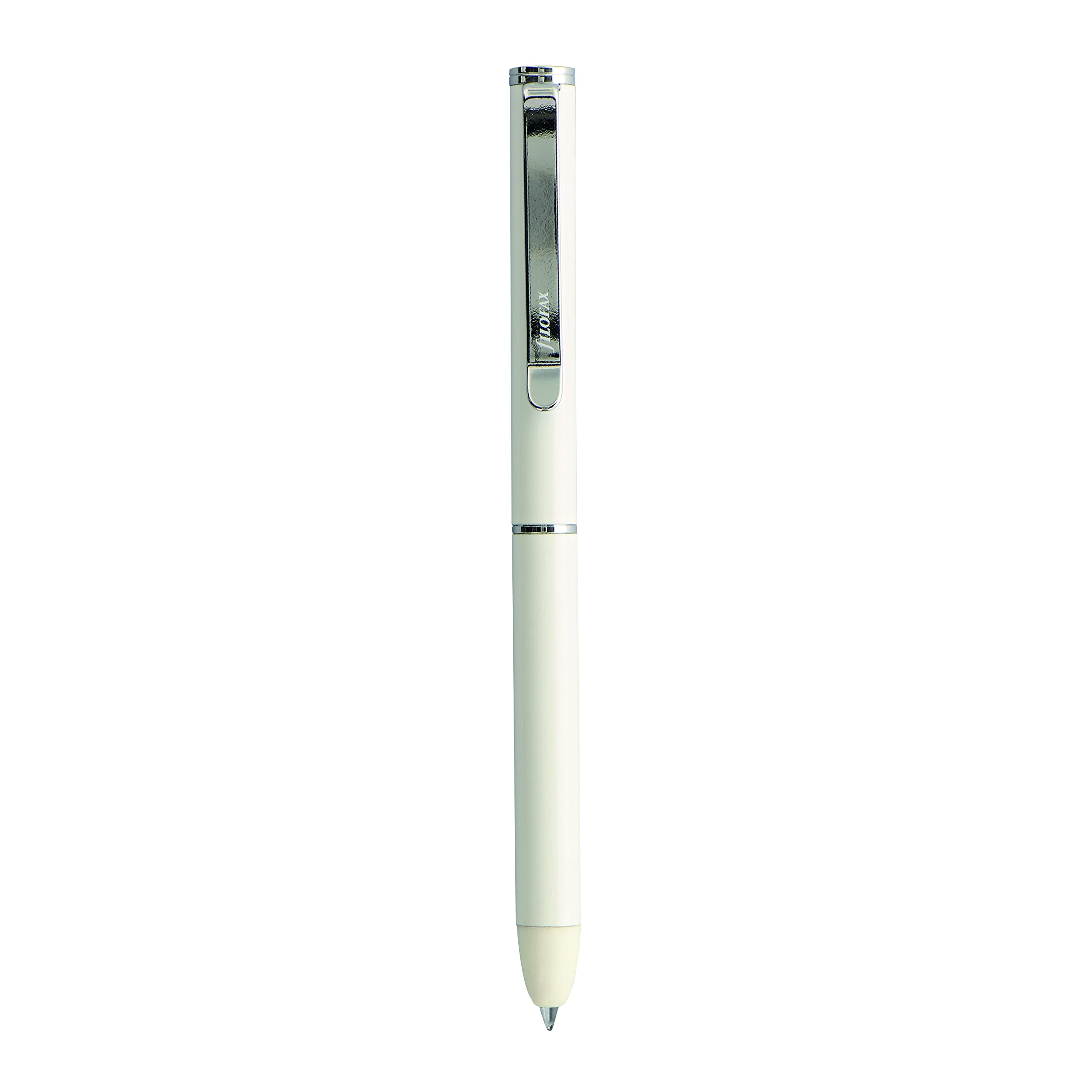 Filofax Erasable Ballpoint Pen, Classic Monochrome Collection, White, Black Ink (R149113)