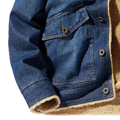 Chaqueta de mezclilla hombre con forro de lana miniatura 6