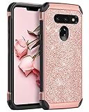 BENTOBEN Compatible with LG G8 ThinQ/LG G8 Case,Shockproof Glitter Sparkly Bling Girl Women 2 in 1...