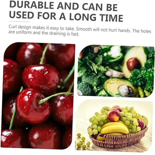 Image of KRESHU Heavy Quality Stainless Steel 304 Food Grade 3-in-1 Bowls Vegetables Rice Washer with Side Drain Bowls Colander Strainer Basket Ideal for Kitchen Tools Vegetables, Rice, Fruits (23cm, Silver)