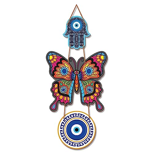 IT2M Wooden Butterfly Evil Eye Wall Hanging for Wall Decor | Home Decor Items (16 X 6.5 Inches, DSS1) (B0CZXWM349) Amazon Price History, Amazon Price Tracker
