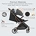 Gromast Gravity Folding Baby Stroller - Portable Travel Toddler Stroller w/Adjustable Backrest, Canopy, Footmuff & Cup Holder, Lightweight and UV Protected, One-Hand Automatic Folding - Dark Gray