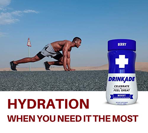 DrinkAde Boost (6 Pack) Hydration & Recovery Drink with Caffeine, Electrolytes, Vitamin B, Milk Thistle for Energy and Liver Detox, Only 5 Calories, No Sugar, Vegan, Non-GMO - Thumbnail 2