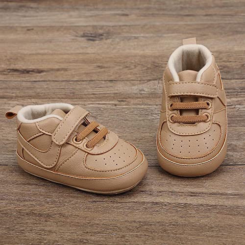 Image of Clowora Unsex Baby Shoes Boys Girls Infant Sneakers Non-Slip Soft Rubber Sole Toddler Crib First Walker Lightweight Shoes