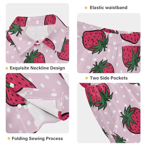 Image of CaTaKu Boys Hawaiian Button-Down Shirts and Short Sets, Boys Summer Outfits 2 Piece Clothes Set Size 3-10T