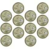 DRAFIDEEP 12 Latas para Conservar Alimentos de Hojalata Buen Sellado, Aptas para Dulces, Carne y Postres, Ideales para Almacenamiento en Despensa