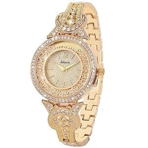SIBOSUN Watches for Women Women’s Wrist Watches Bracelet Fashion Bangle Womens Watch/Iced Out Watch Diamond Watches for Men Luxury Mens/Womens Watches Unisex Crystal Stainless Steel Bling Men