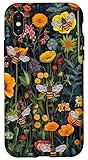 Bees And Wildflowers Case for iPhone X/XS