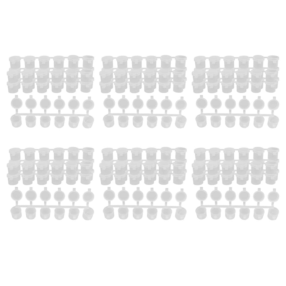 30 Streifen, 180 Töpfe, Leere Farbstreifen, Farbbecher, 10 Ml, Mini-Farbtöpfe, Transparente AufbewahrungsbehäLter Aus Kunststoff