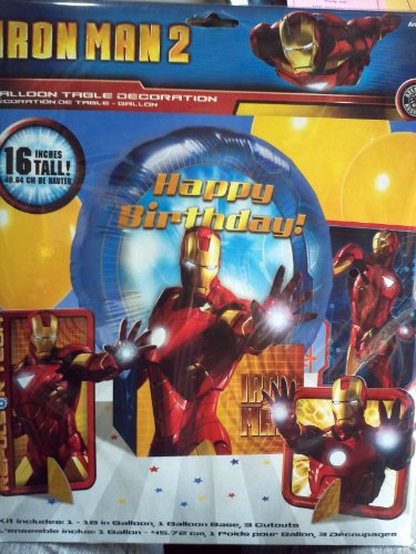 Iron Man '2' Mylar Balloon Table Decoration Kit (4pc) by Party Supplies