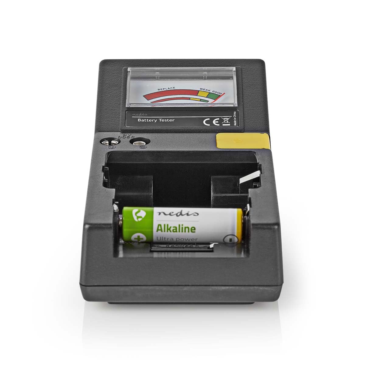 Batterie-Tester – Schwarz – kompatibel mit AAA, AA, C, D, 9V und Knopfzellen