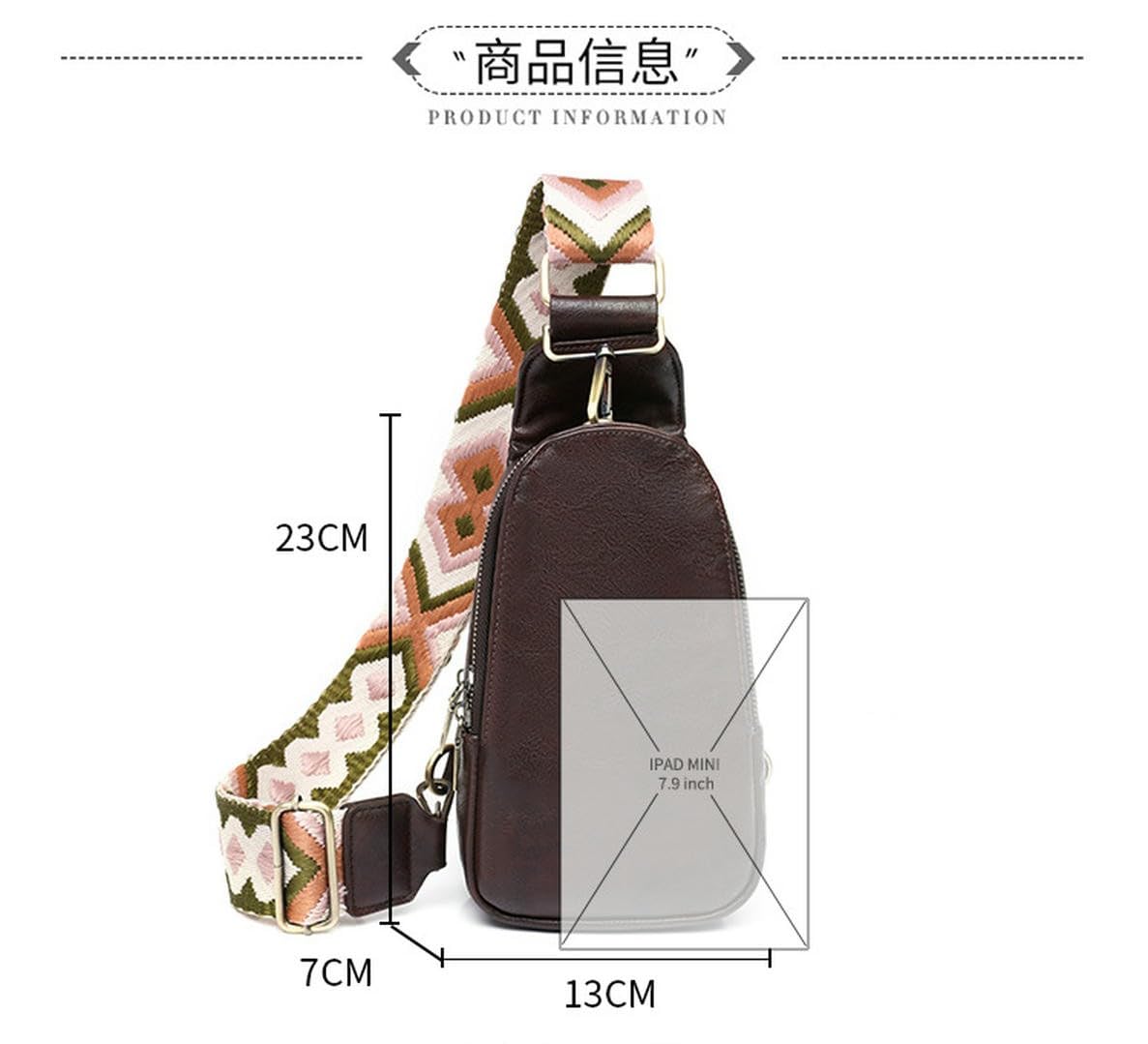 Marsupio Borsa da Donna in Vita Messaggero alla Moda al Petto Donna-j