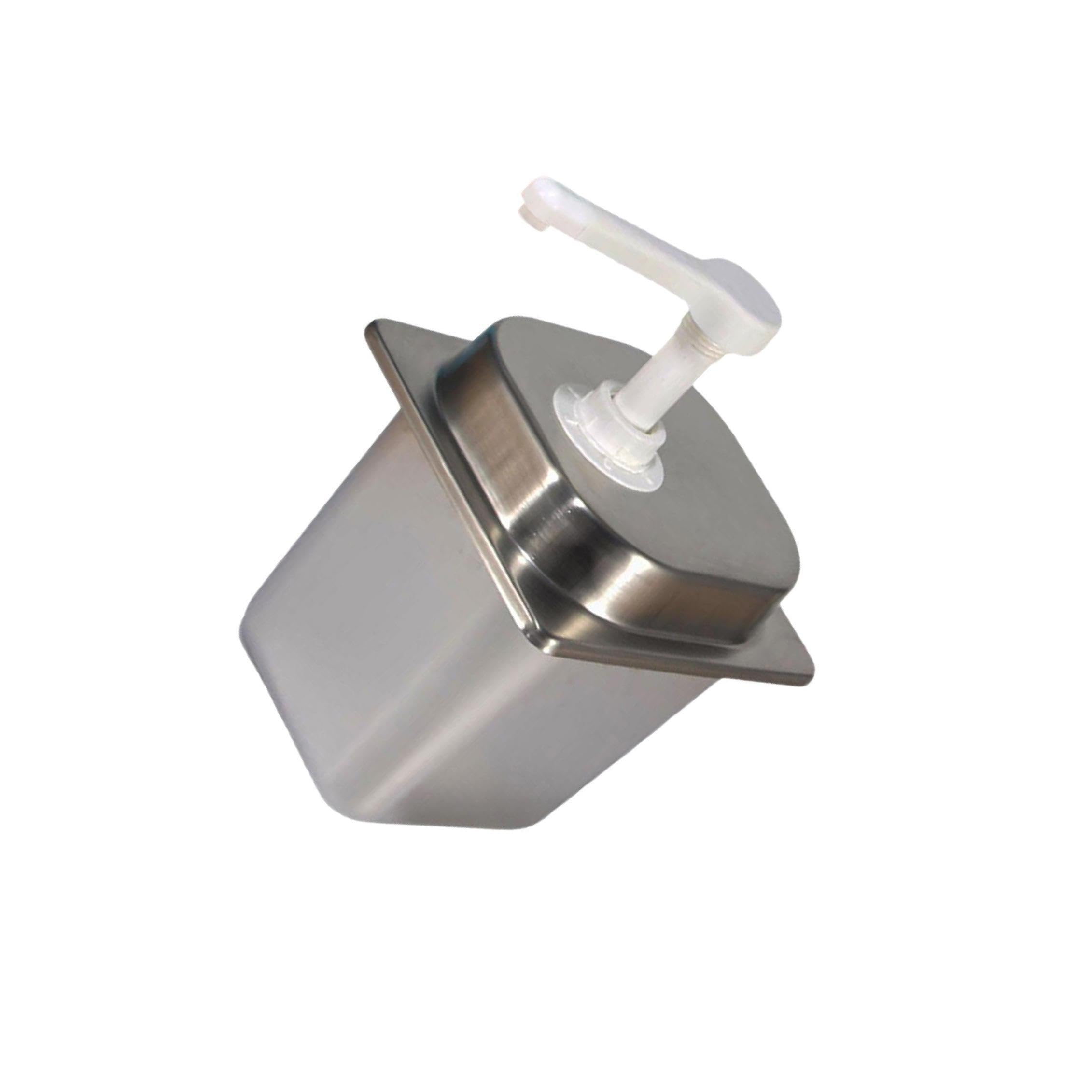 Pompa erogatrice di senza sforzo, controllo manuale, adatta per, cuochi casalinghi e amanti del cibo, capacità 2,3 l, erogatore di sciroppo per, Argento, 10 cc