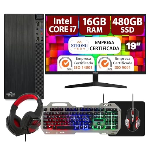 Computador Intel Core i7 16GB SSD 480GB 4 Núcleos Super Turbo Pc Hdmi Strong Tech