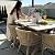 PURPLE LEAF 7 Pieces Outdoor Dining Set with Patio Aluminium Dining Table and Wicker Rattan Chairs Modern Furniture Cushions Sets for Backyard Indoor Decor Kitchen Champagne