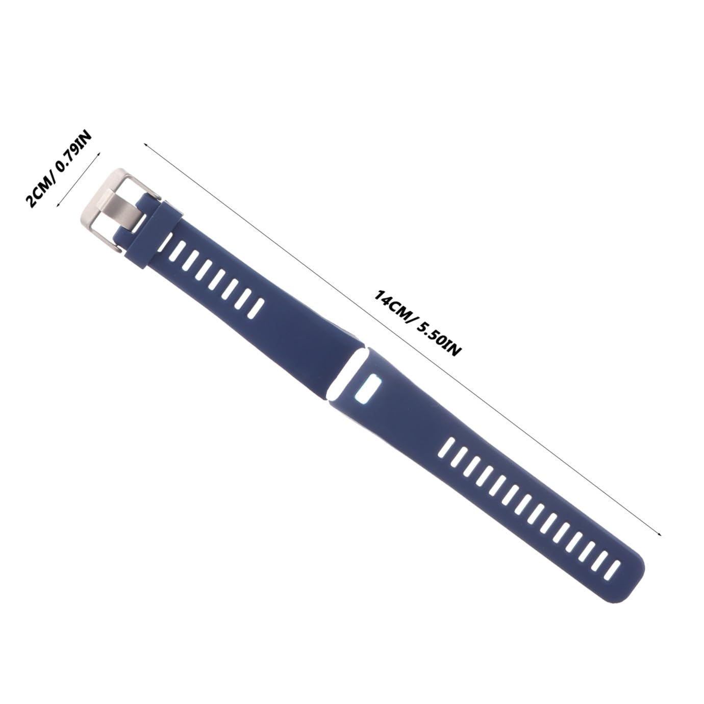 Housoutil Bracelet Silicone Remplacement Compatible Montre Connectée HR Bande Souple Unisexe et Confortable pour Montre Connectée Sport et Quotidien Couleur Bleu Nuit