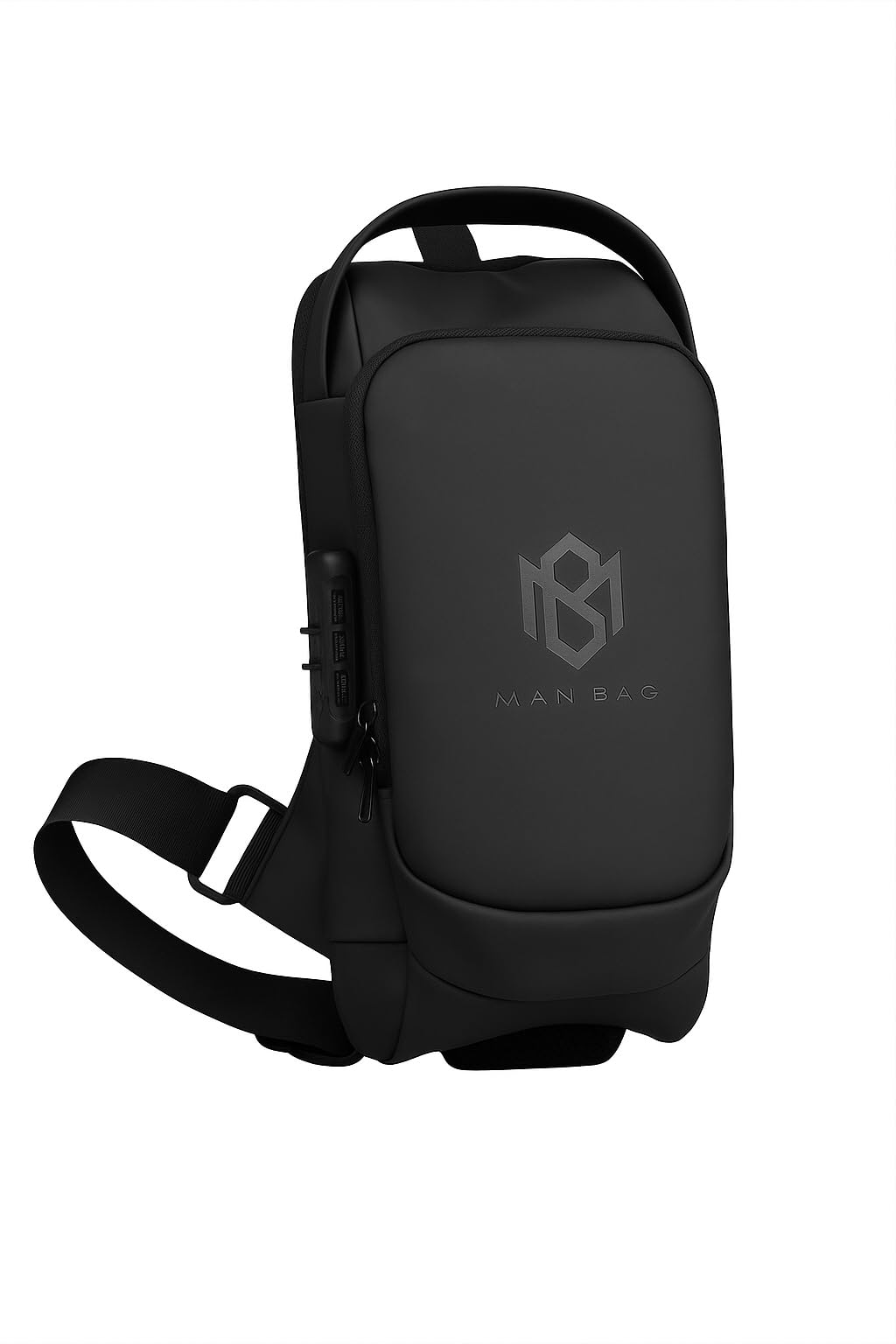 Man Bag Men's Black - Anti-Theft Sling Bag For – Secure Crossbody Bag With Password Lock & Usb Charging Port, Waterproof Chest Bag