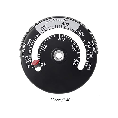 Miniatura 2 de Estufa magnética de tubo de combustión Ventilador Chimenea Termómetro Multi Combustible Eficientemente estufa de leña estufa de leña Tubo de estufa