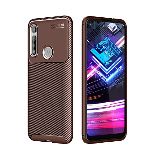 Aiyze Moto G Fast case, Motorola G Fast case, Shockproof Shock Absorption Soft TPU Slim Bumper Fashion Non-Slip Anti Scratch Protective Phone Case Cover 2020 Carbon Fiber Brown