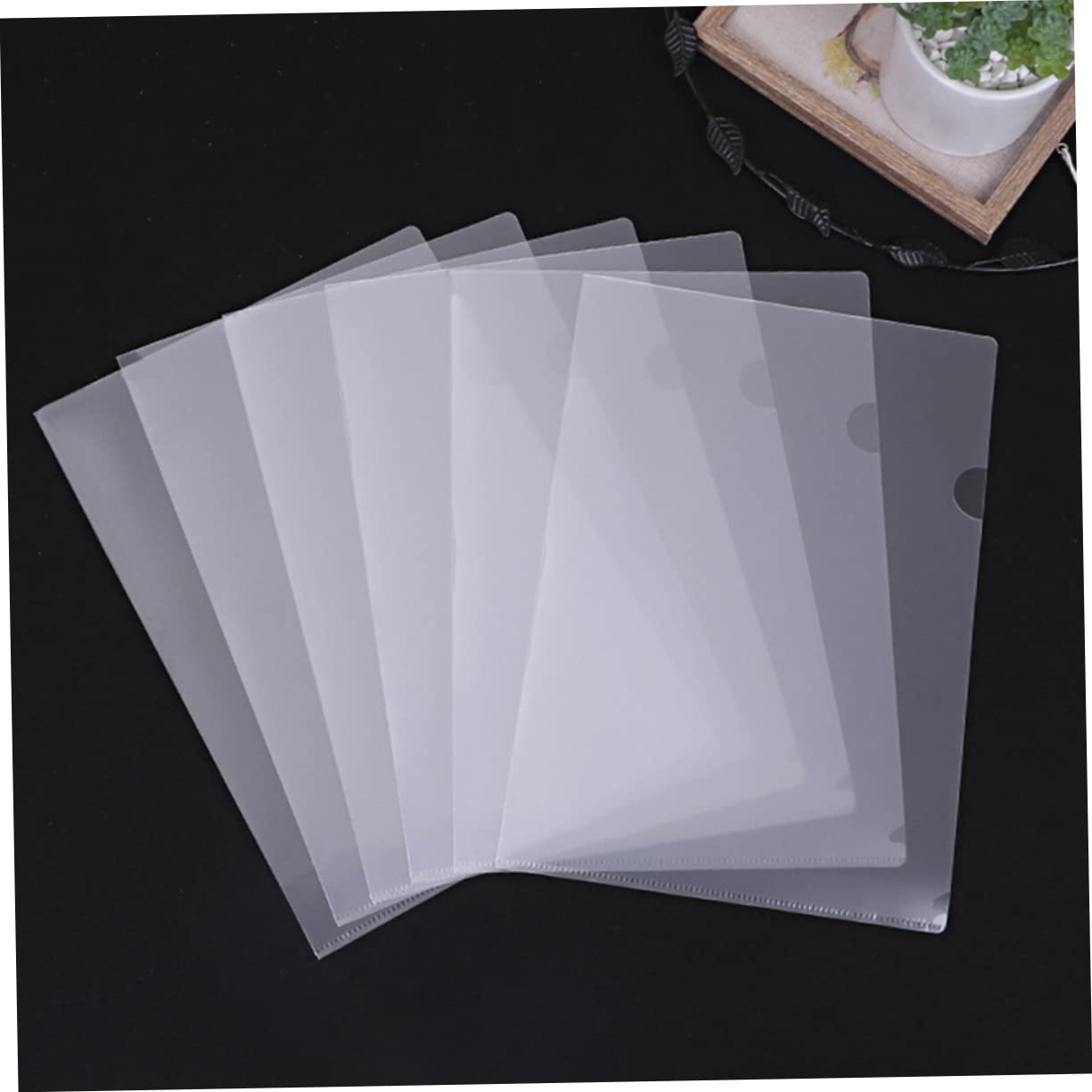 SHINEOFI 50piezas Unidades Carpeta Transparente De Plástico Resistente Para Documentos Funda Protectora Para Oficina Escolares y Archivos