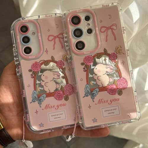 Image of Peeperly Back Cover Case for Samsung Galaxy S23 Ultra Scratch Resistant Anti-Slip TPU Shockproof Protective Durable Florina Bunny Case for Girls & Women