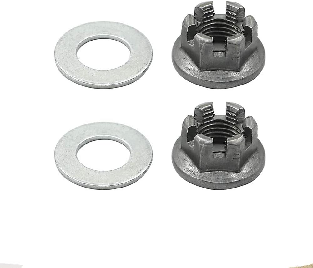 Motoparty Rear Axle Hub Castle Nut Washer for Yamaha ATV Banshee 350cc Blaster 200cc Warrior 350 Raptor 350 660 YFZ 450 Breeze Moto-4 Grizzly 125 Rear Axle Castle Nut,Replacement for 90171-14037-00