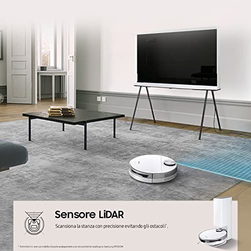 Samsung Jet Bot+ VR30T85513W/WA Robot aspirateur avec capteur LIDAR 5 W 0,3 L Blanc - Image 5