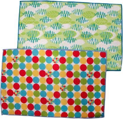 NEERAK Microfibre Generic Dish Dry Mat (Pack of 2)(Random Color) 1