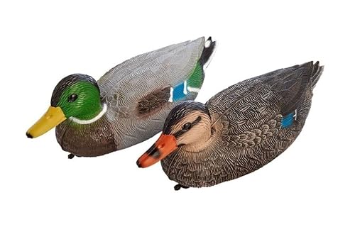 Swell Mallard Male and Female Decoy Ducks Pond Decorations - Combo Pack