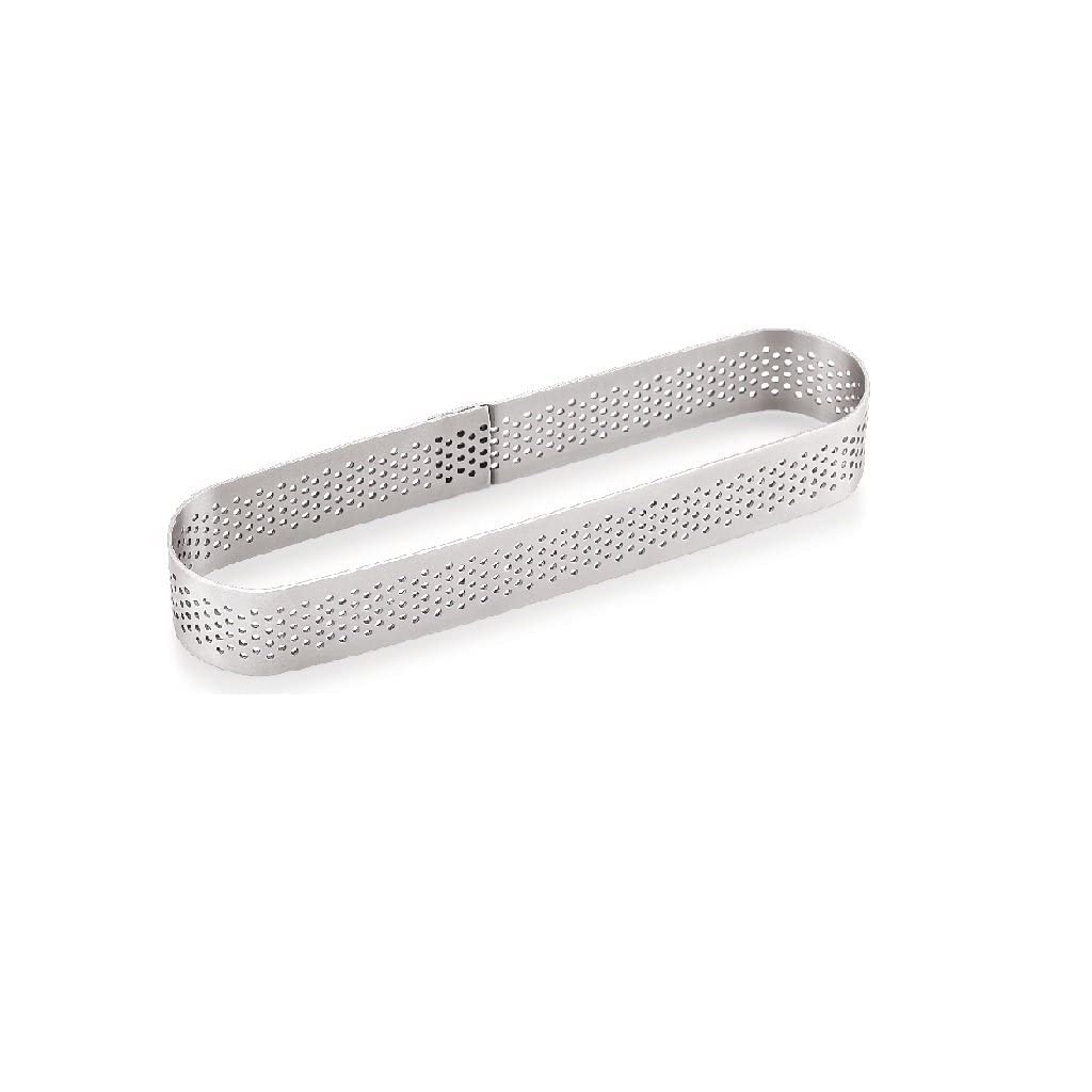 CAKE DECOR™ Stainless Steel Perforated Oval Tart Cake Ring – 5 Inch-image-41
