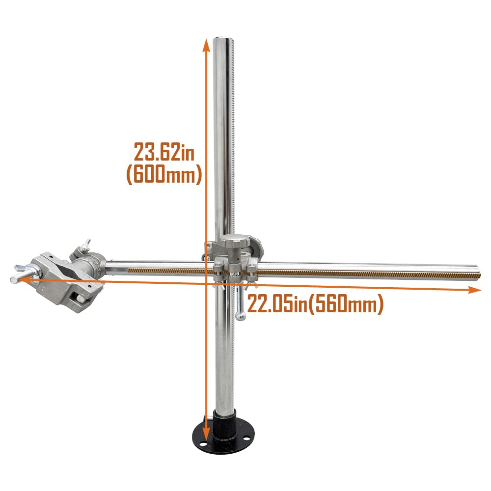 INTSUPERMAI Mini Welding Torch Holder Support Welding Positioner Holder Support Mig Tig Gun Holder Clamp Mountings (600+500+V/23.62×19.69inch)