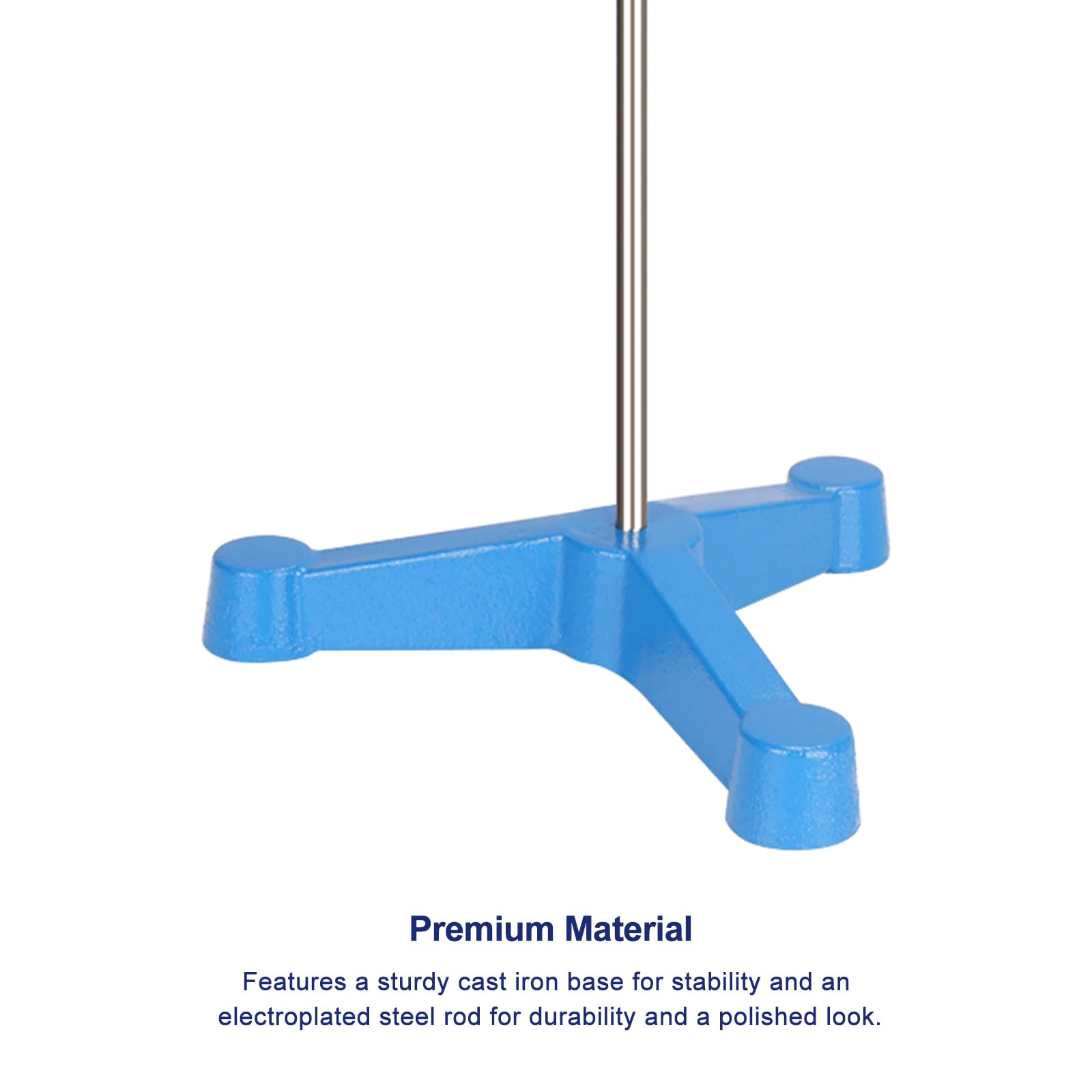stonylab Support de Laboratoire, Support de Triangle de Laboratoire Base de Support de Rétort avec Tige (60.6 cm L)
