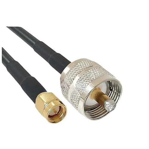 L*/M*R195 �P�[�u�� SO239 UHF �I�X - SMA �I�X���X�R�l�N�^ LSR195 50-3 50ohm ���� WI/*FI an*/�A���e�i�����p(UHFM-SMAM,0.5m)