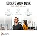 Poly Voyager 4320 UC Wireless Headset (Plantronics) - Stereo Headphones w/Noise-Canceling Boom Mic - Connect PC/Mac/Mobile via Bluetooth - Works w/Teams, Zoom, & More - Amazon Exclusive