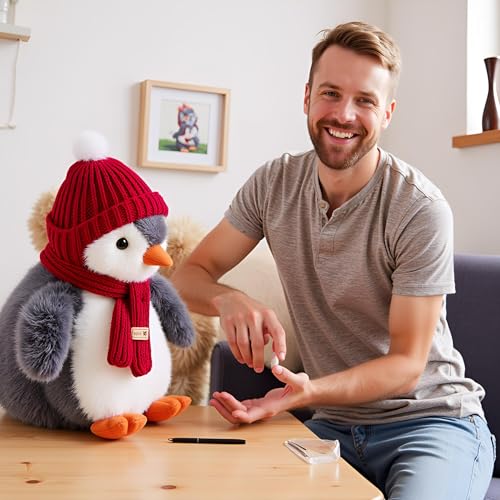 Image of Ryttir Large Penguin Plush - 18 inch Extra Soft Penguin Stuffed Animal Hugging Pillow with Rotund Belly,Safety Nursery Decor & Sensory Comfort Toy,Cuddle Companion for Age 0+(Birthday Gender Neutral Gift)